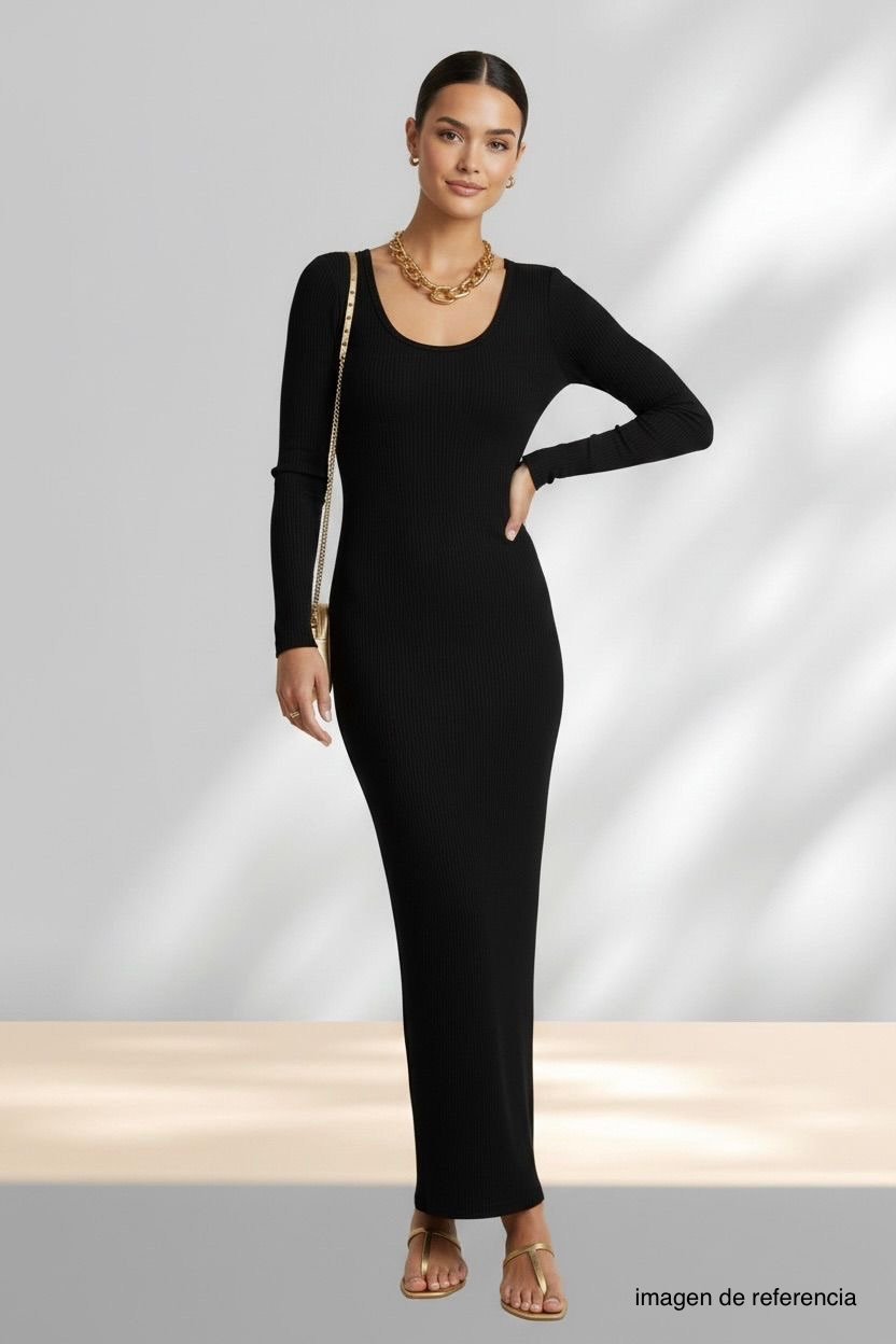 Vestido negro ajustado ASOS Design