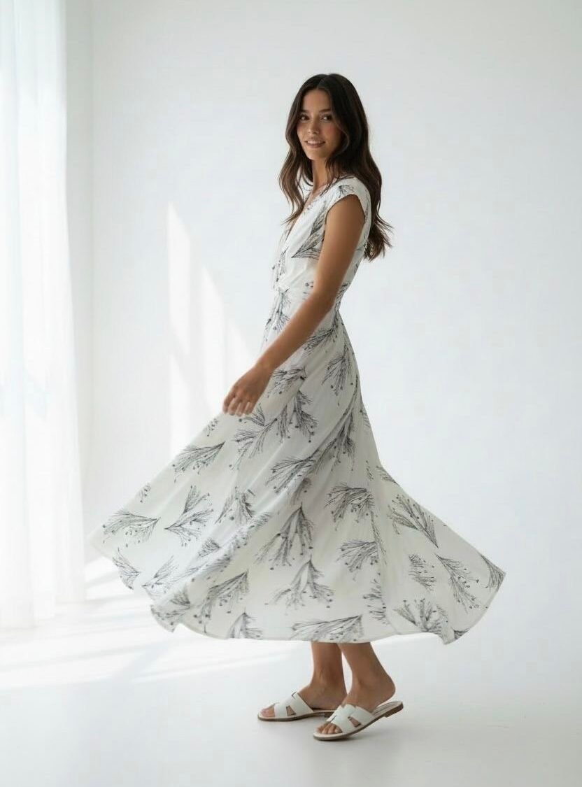 Vestido midi estampado FREE PEOPLE