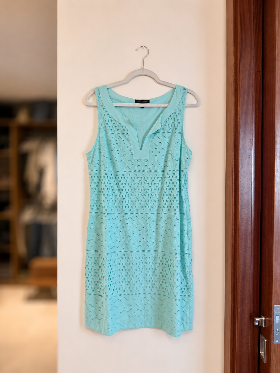 Vestido Bordado Celeste TALBOTS - Imagen 2