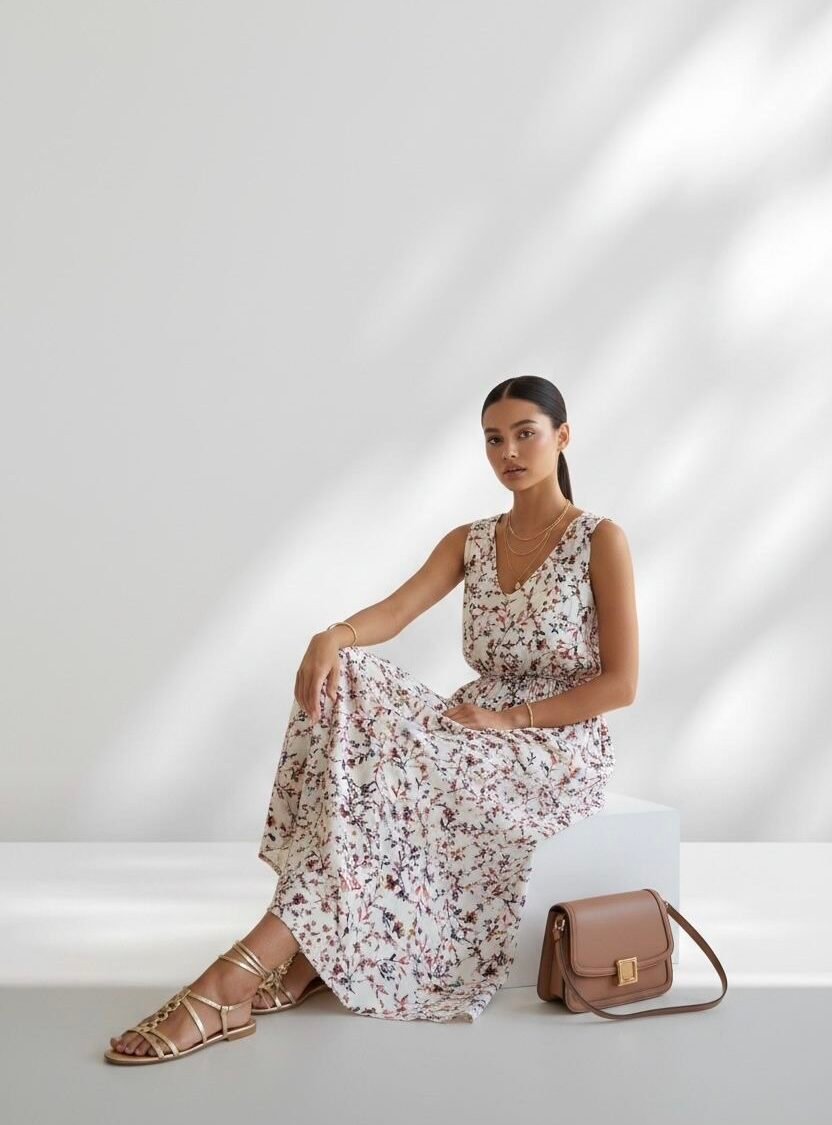 Vestido Floral Midi CYNTHIA ROWLEY