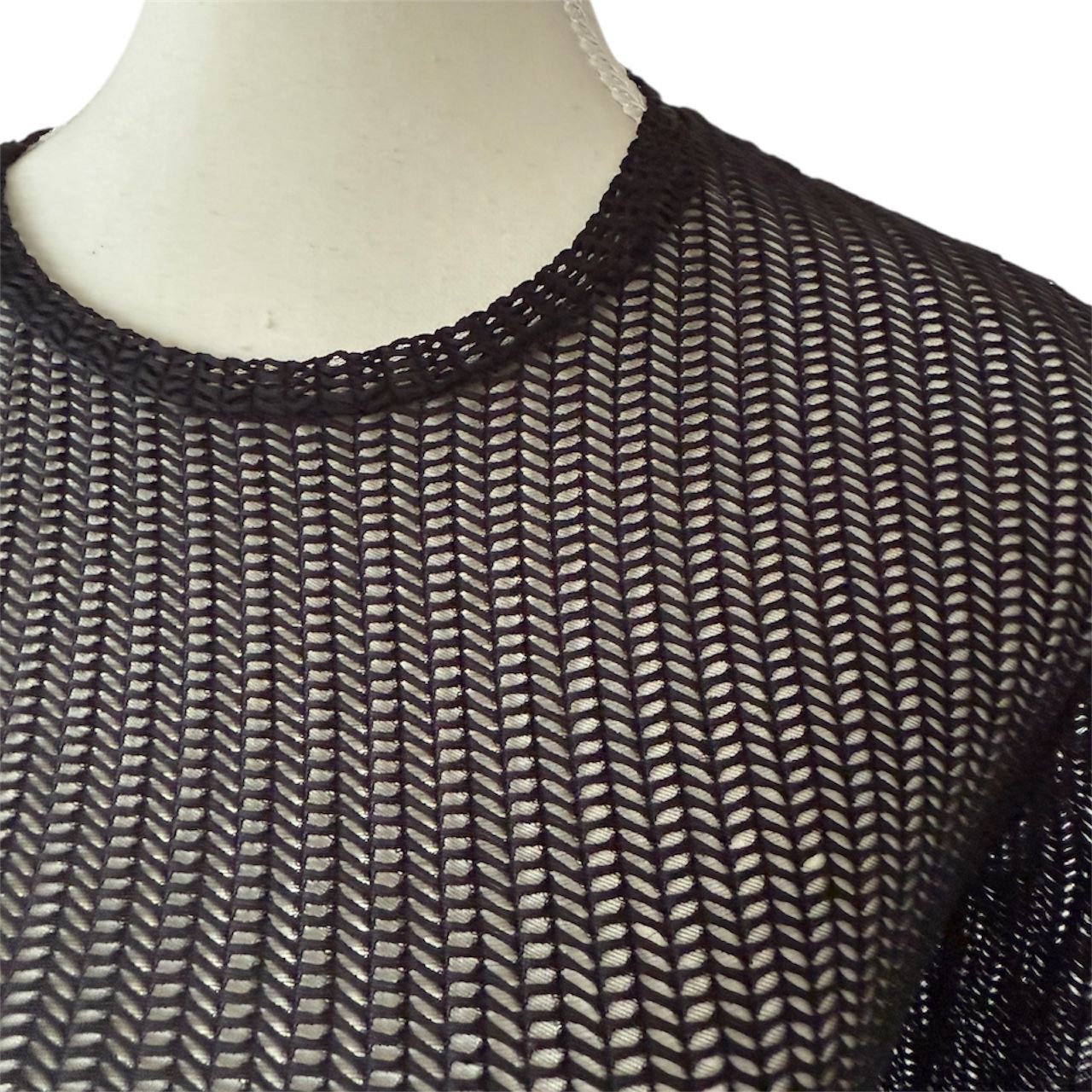 Top Mesh Noir Transparente - Imagen 3