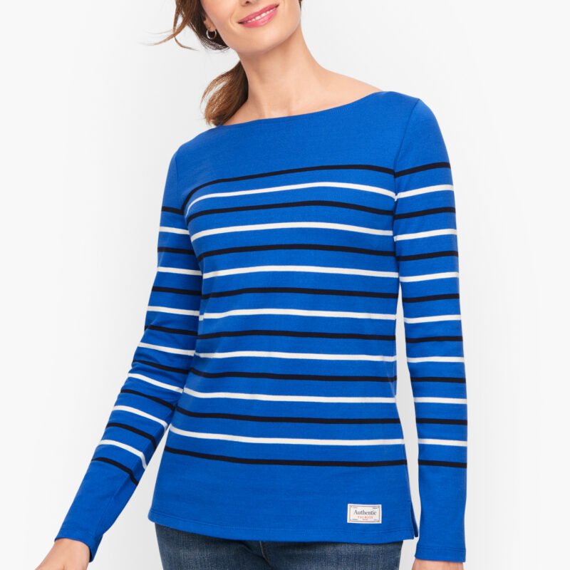 Blusa Rayada Azul TALBOTS