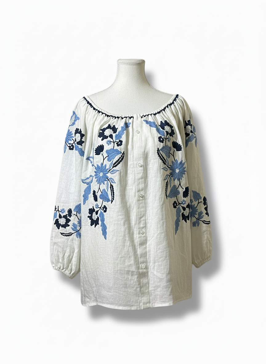 Blusa Bordada Floral CHARTER CLUB - Imagen 2