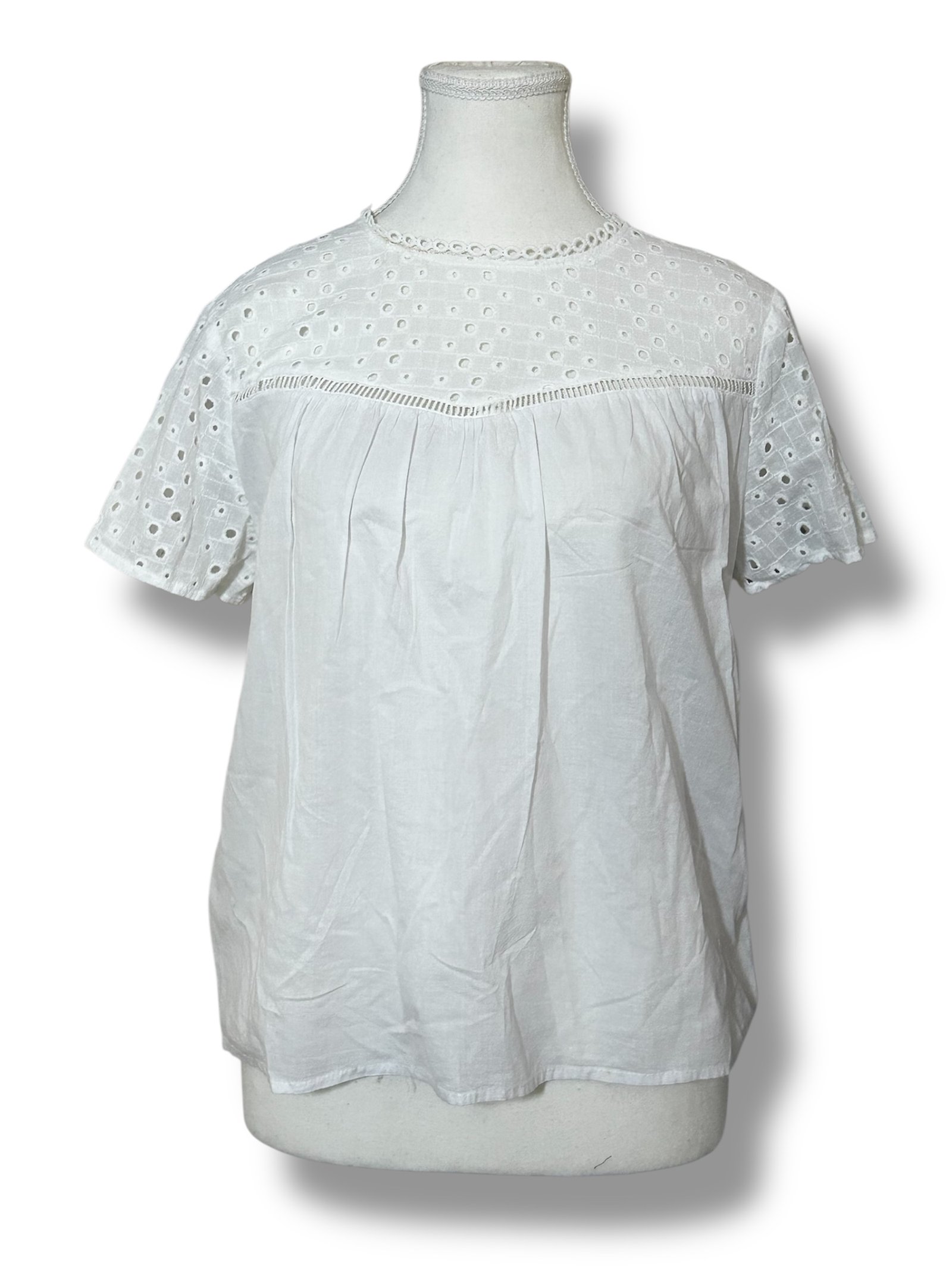 Blusa blanca calada - Imagen 2
