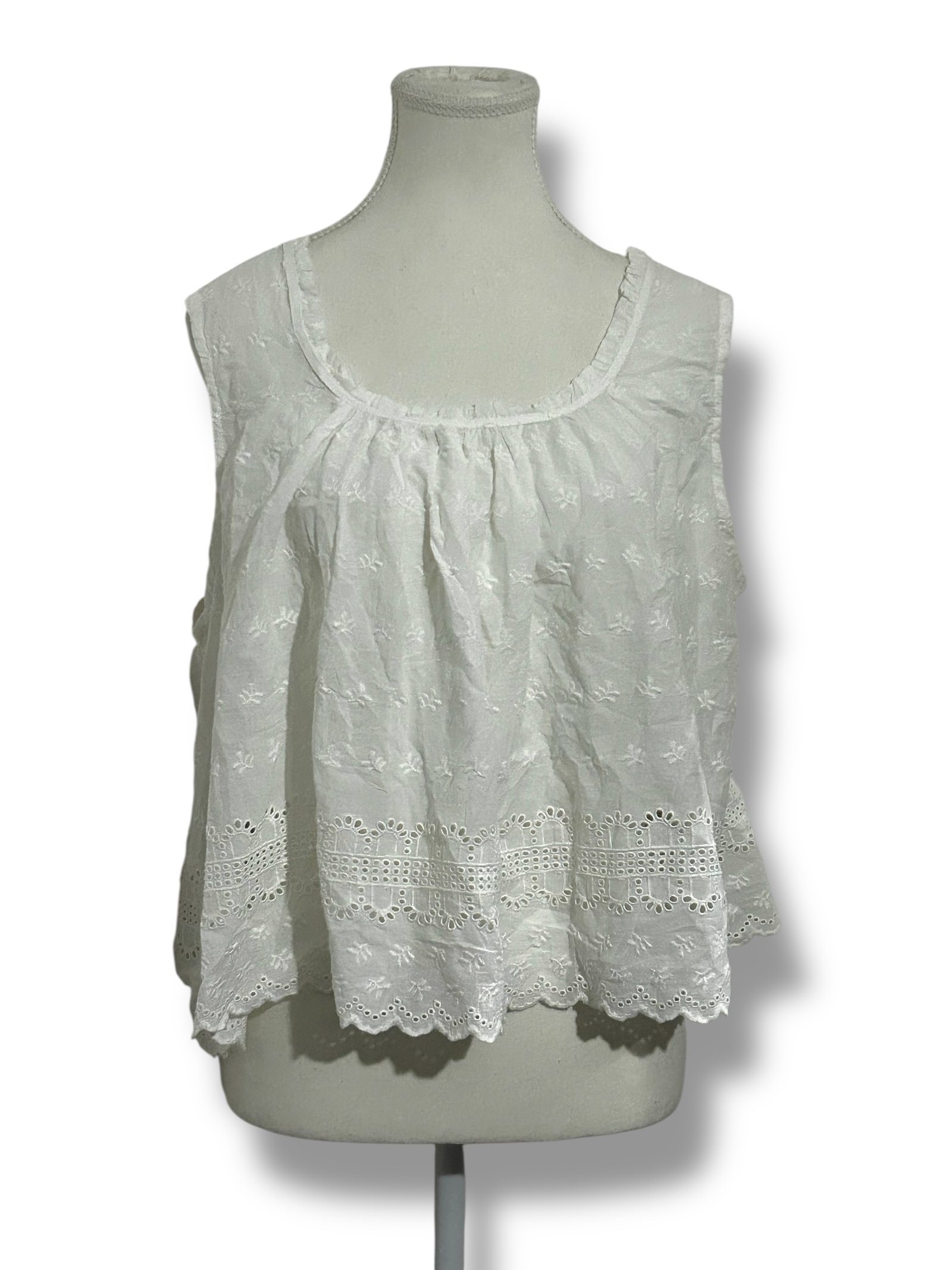 Blusa Blanca Bordada FREE PEOPLE - Imagen 2