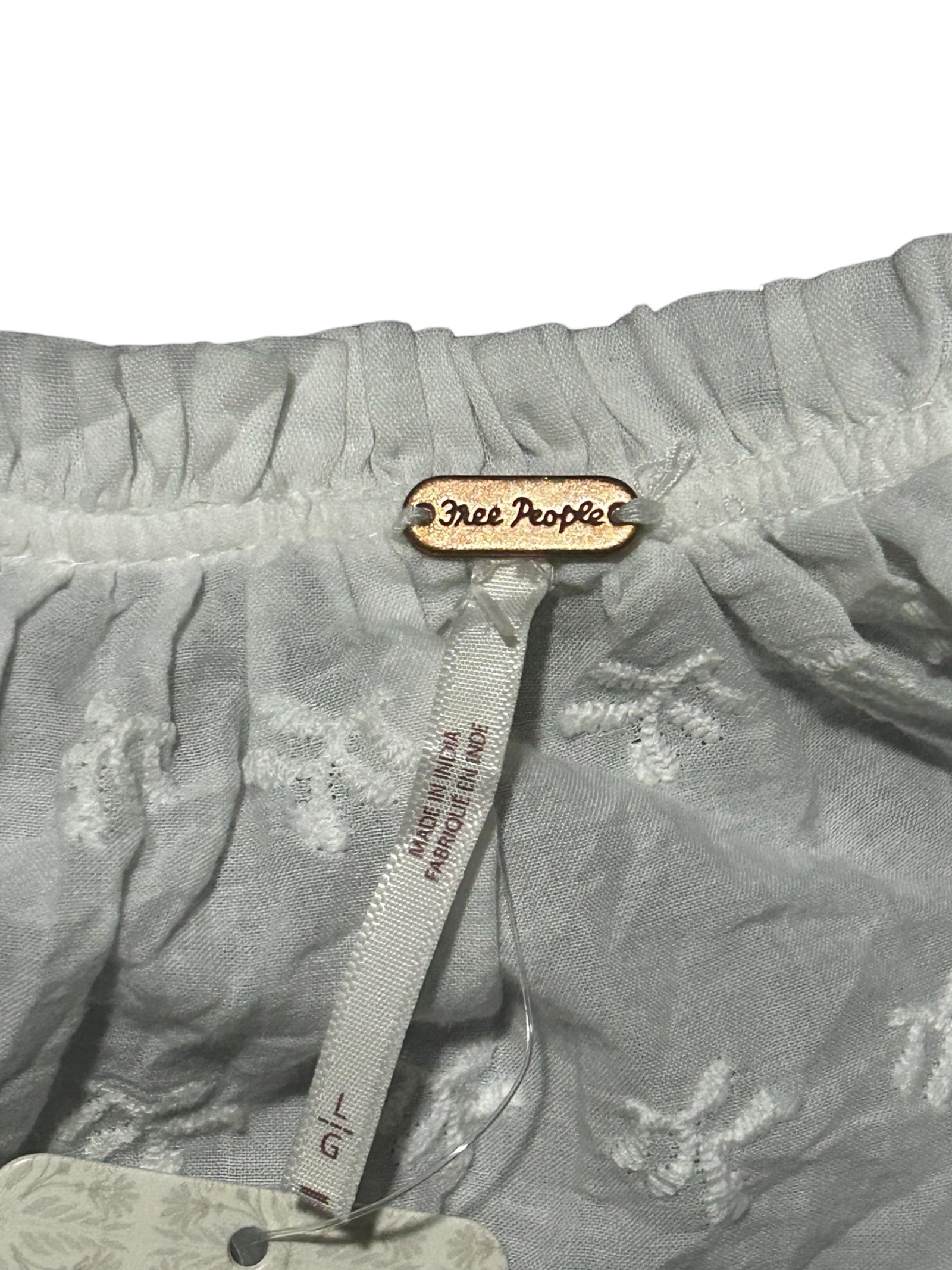 Blusa Blanca Bordada FREE PEOPLE - Imagen 3