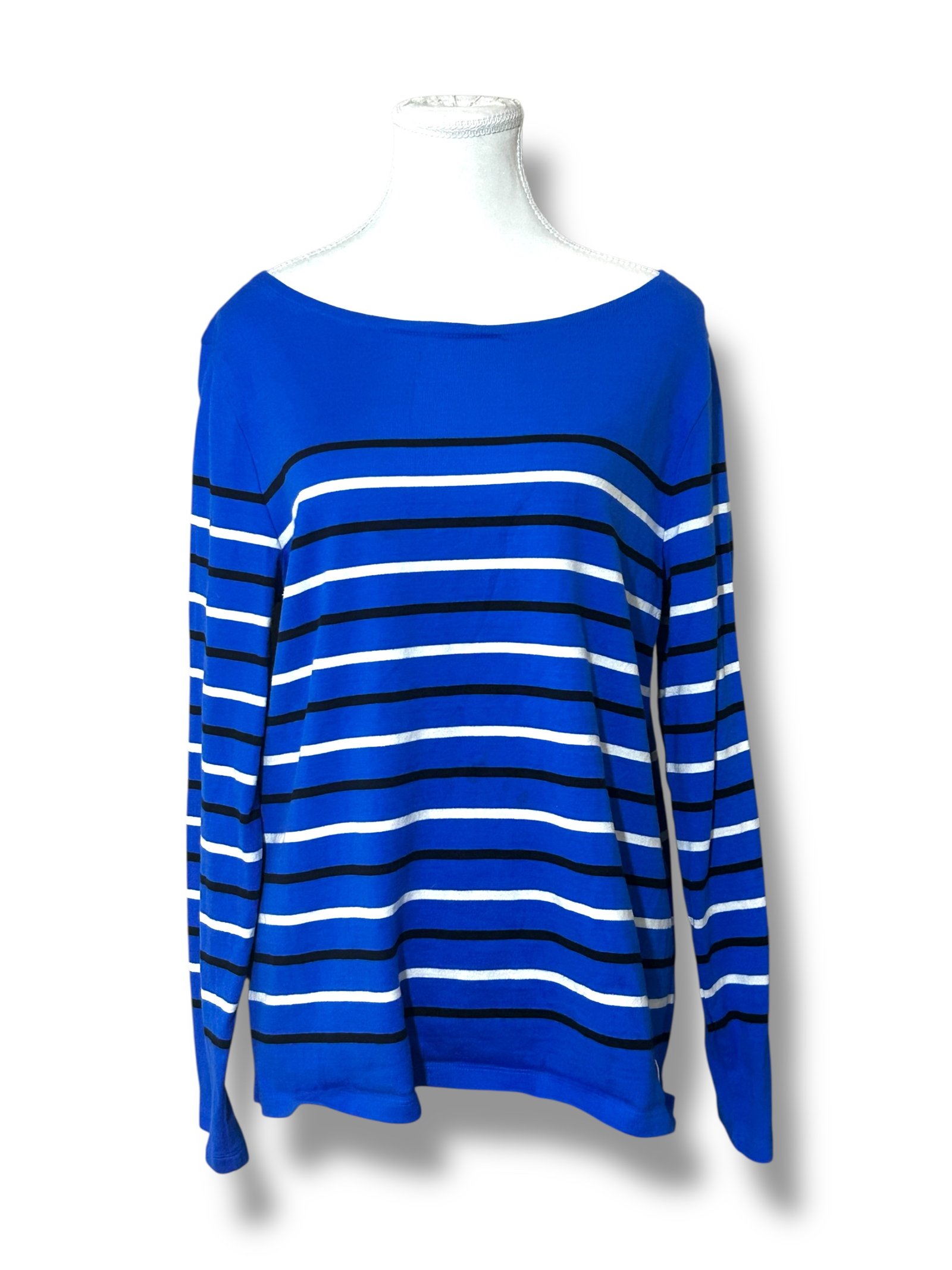 Blusa Rayada Azul TALBOTS - Imagen 2