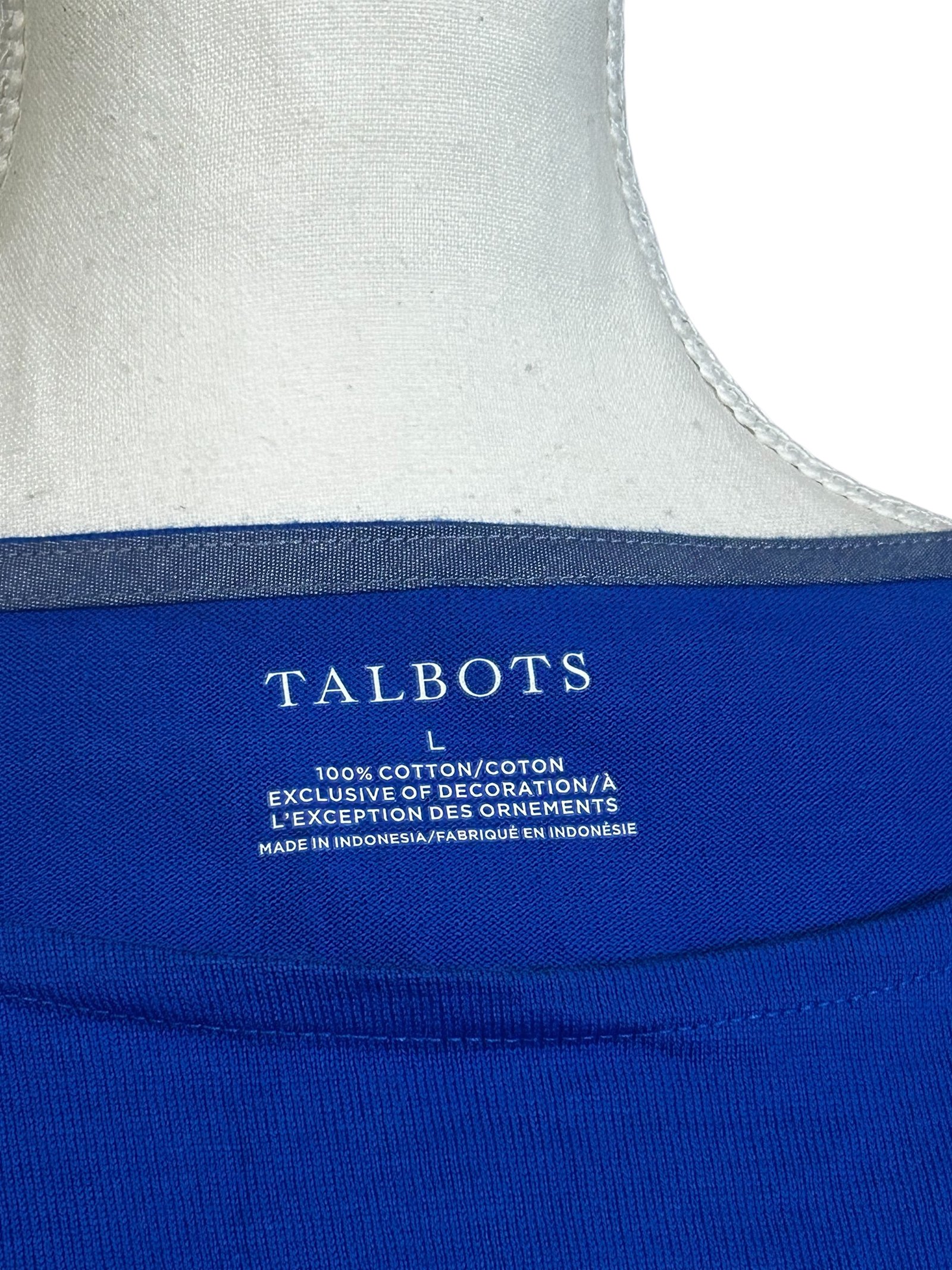 Blusa Rayada Azul TALBOTS - Imagen 3