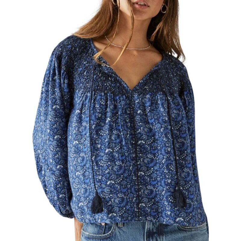 Blusa Boho Azul LUCKY BRAND