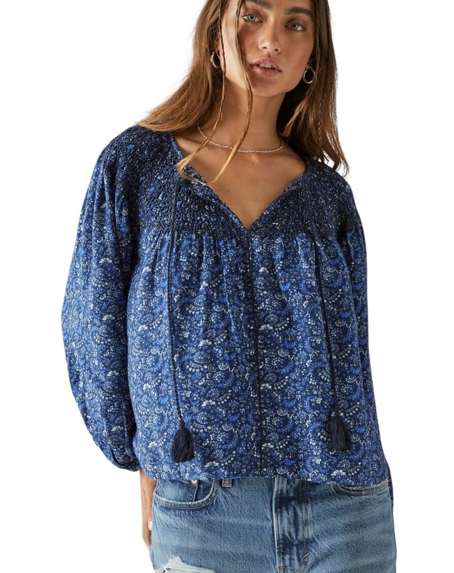 Blusa Boho Azul LUCKY BRAND