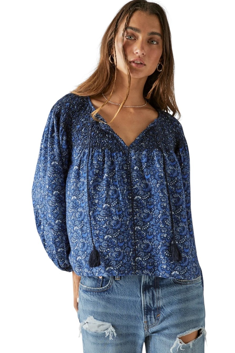 Blusa Boho Azul LUCKY BRAND