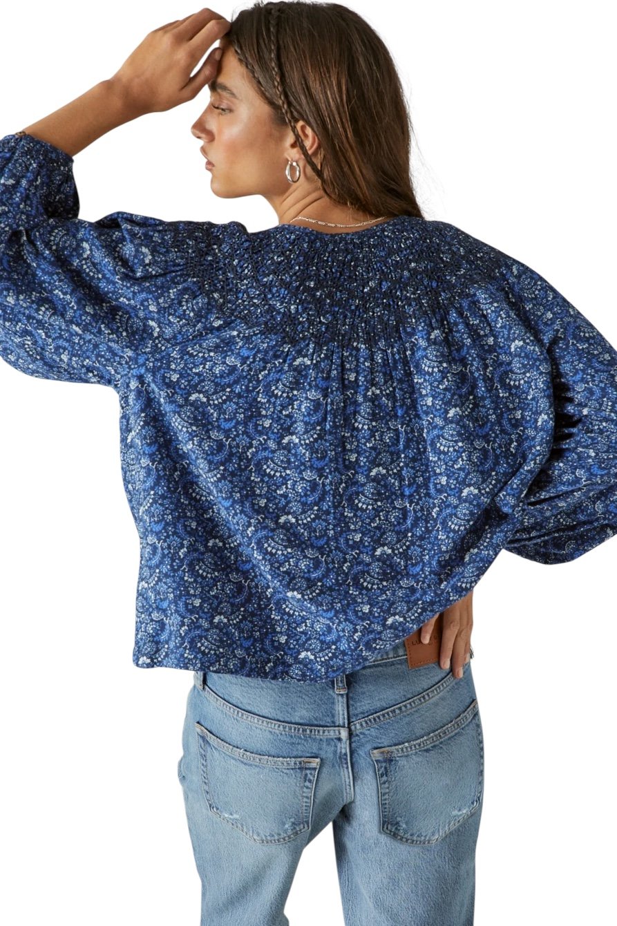 Blusa Boho Azul LUCKY BRAND - Imagen 2