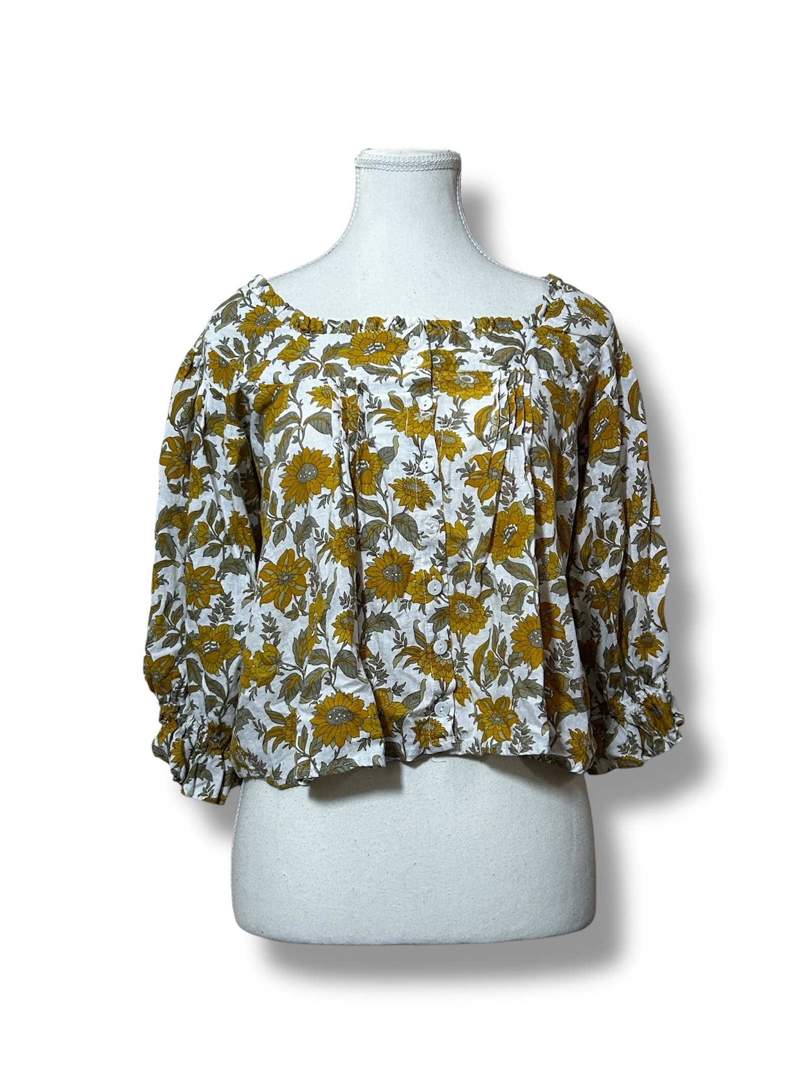 Blusa Floral Amarilla CUPCAKES AND CASHMERE - Imagen 2
