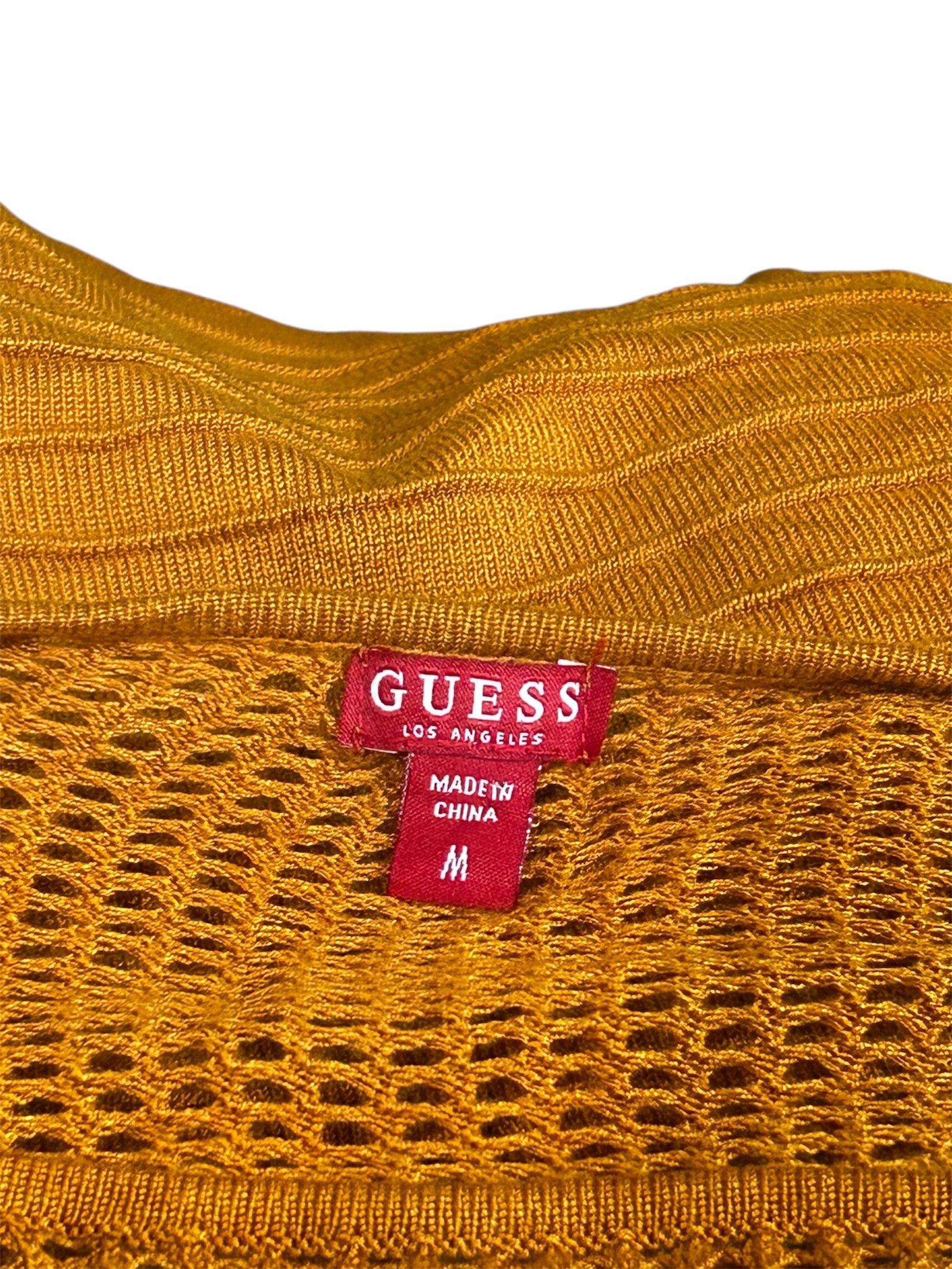 Blusa Tejida Mostaza Cut-Out GUESS - Imagen 3