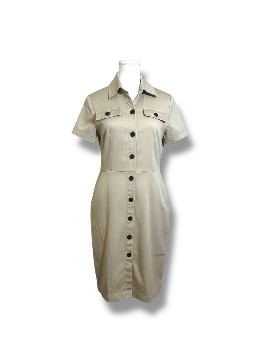 Vestido Beige Camisero VANHEUSEN - Imagen 2