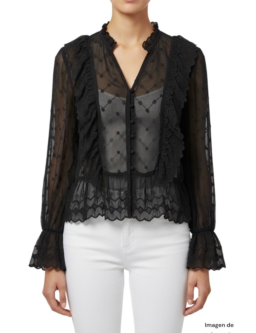 Blusa Transparente Elegante H&M