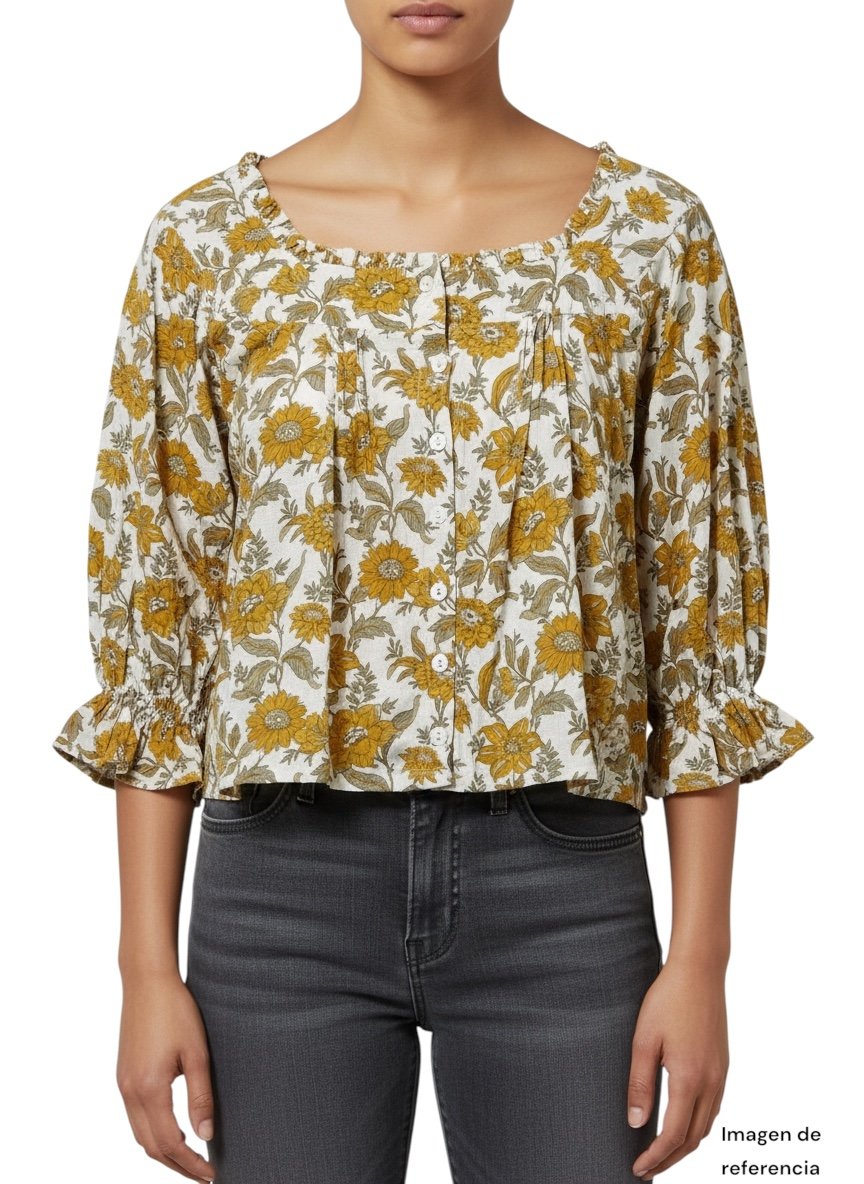 Blusa Floral Amarilla CUPCAKES AND CASHMERE