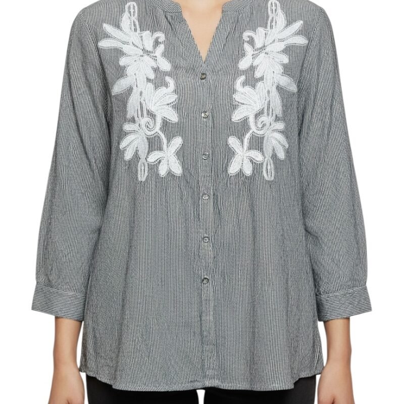 Blusa Rayada Bordada REBA