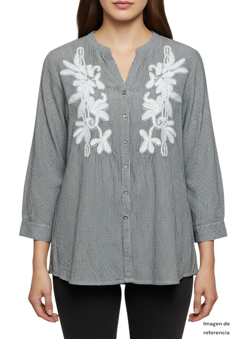 Blusa Rayada Bordada REBA