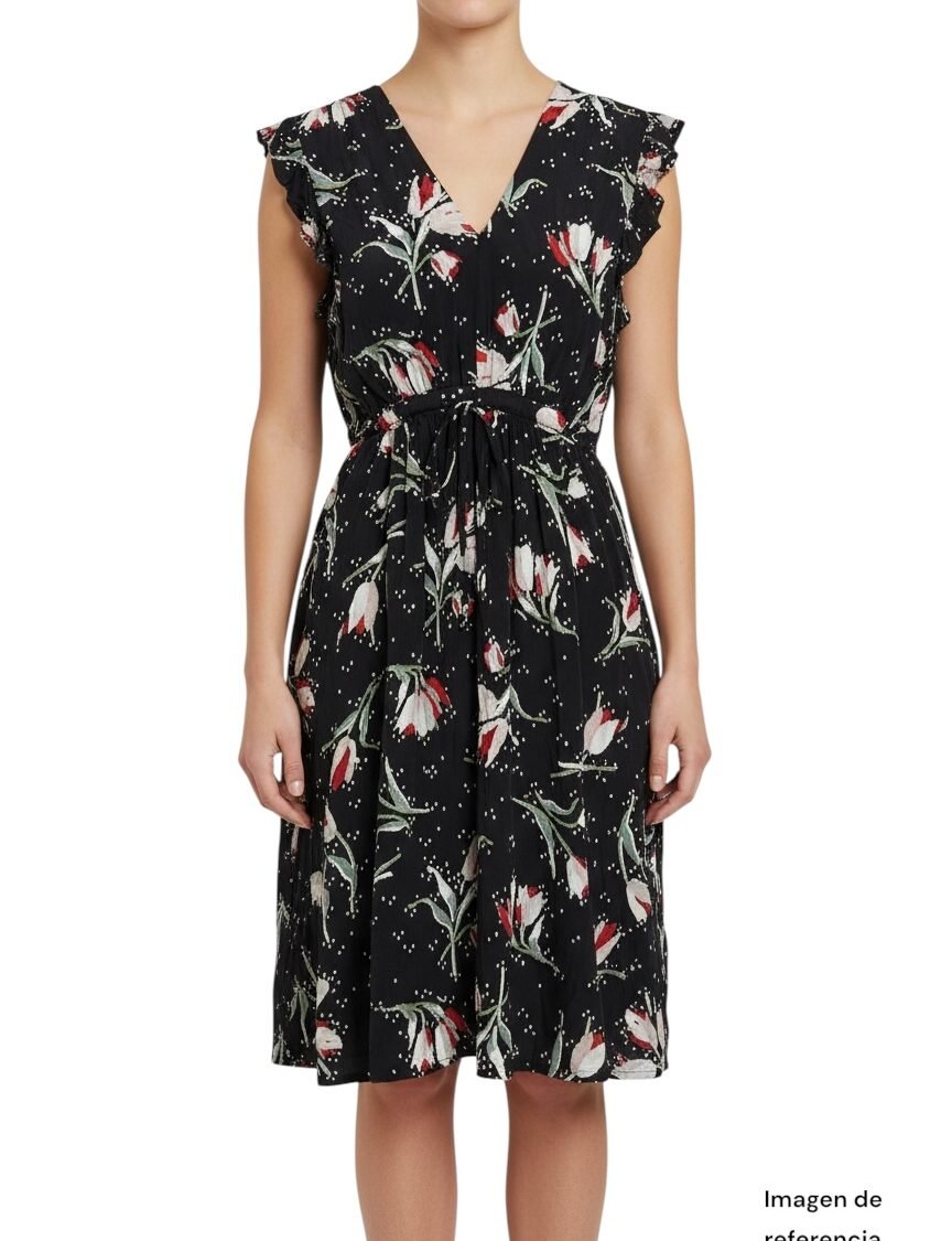 Vestido Floral Negro REBECCA TAYLOR
