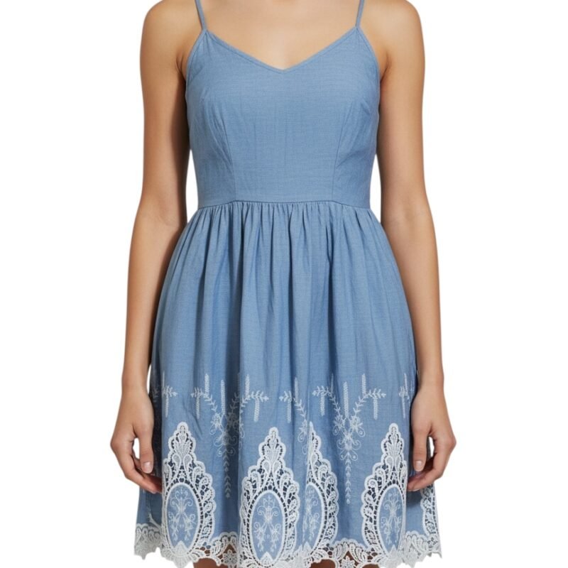 Vestido Denim Bordado AEROPOSTALE