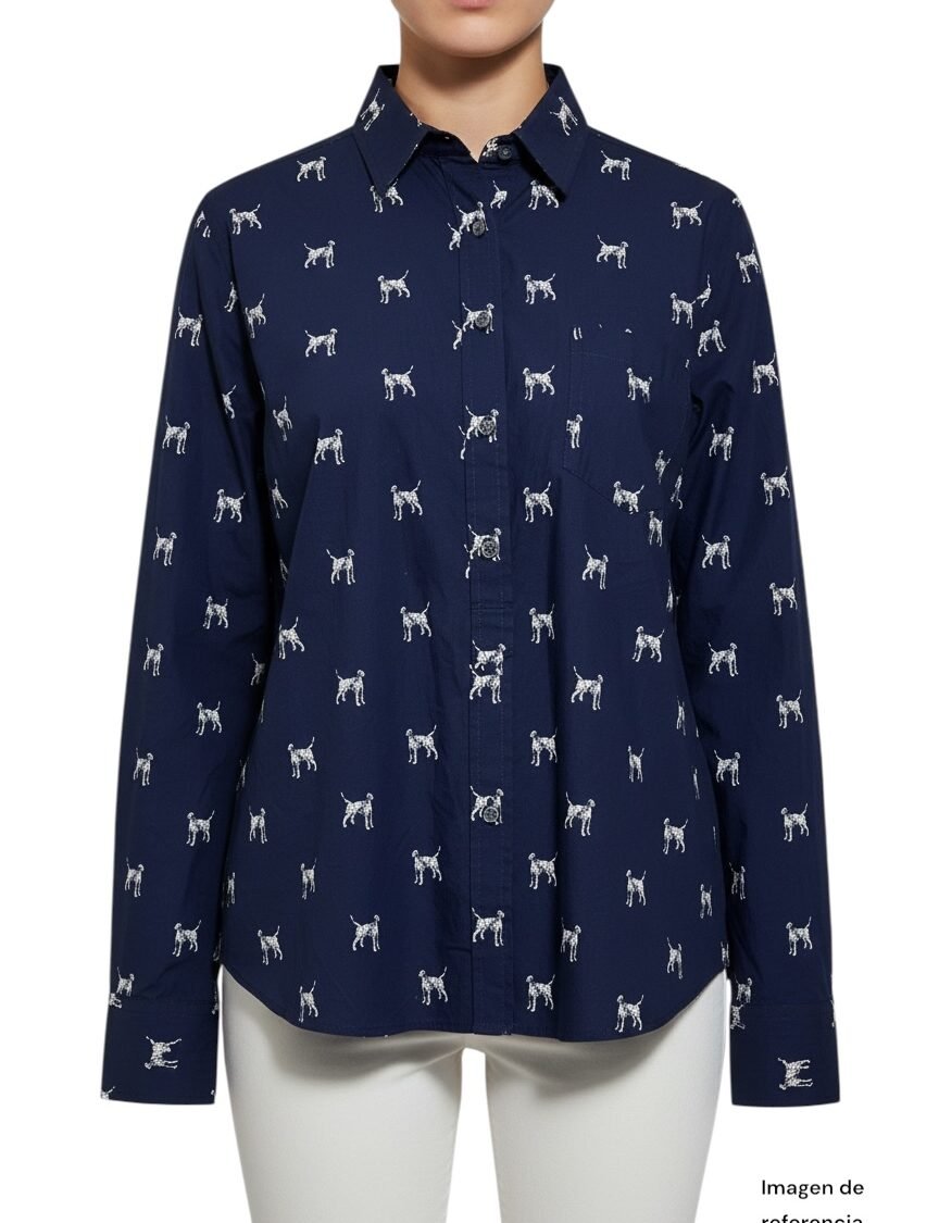 Camisa Azul Estampado J.CREW