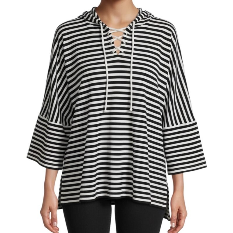 Hoodie Ligero Rayado LOFT OUTLET