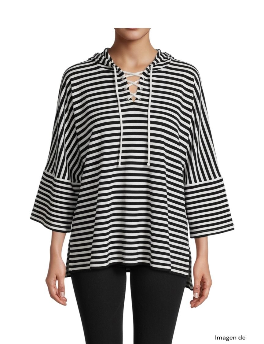 Hoodie Ligero Rayado LOFT OUTLET
