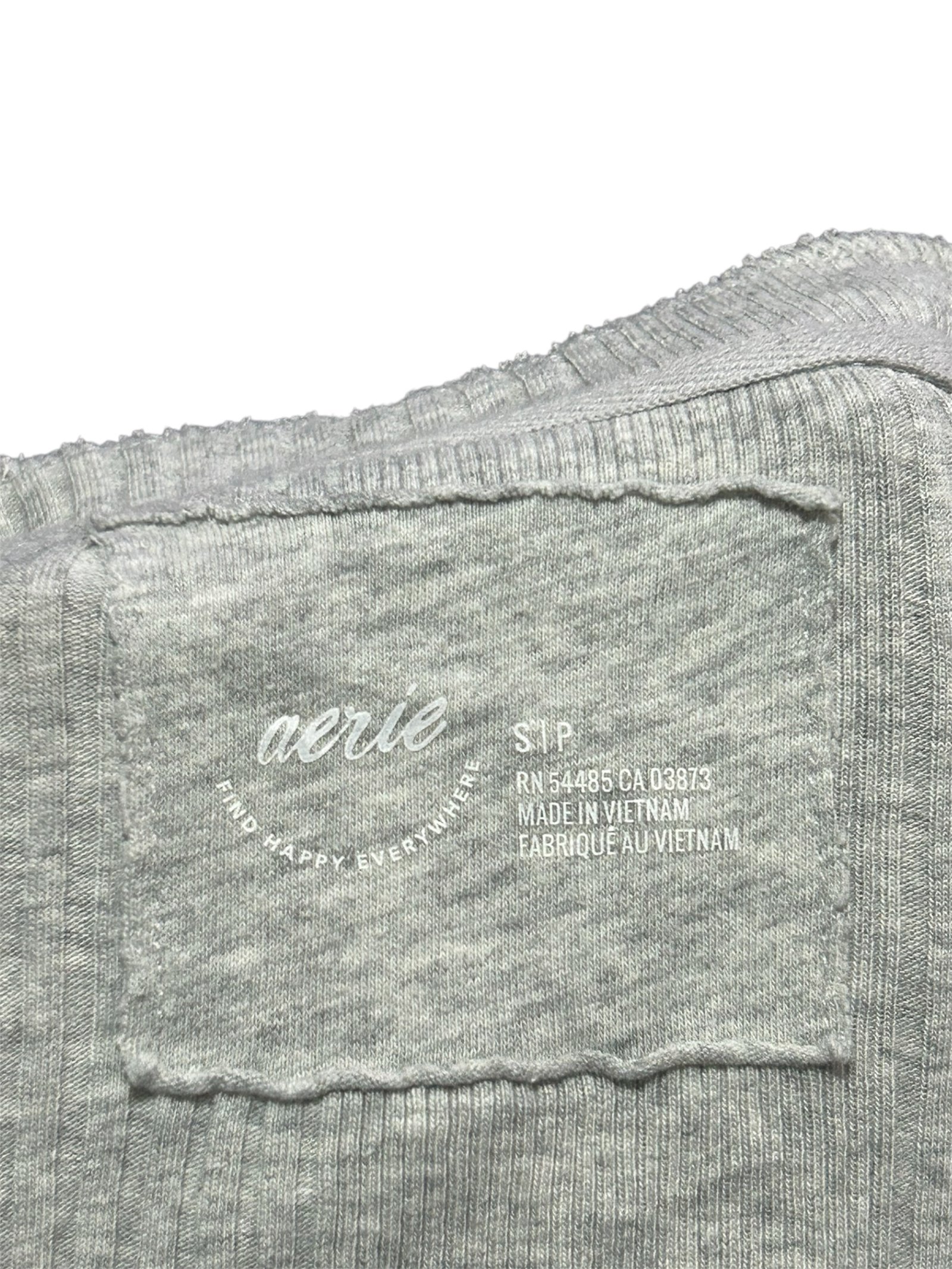 Blusa Henley Rib Knit AERIE - Imagen 3