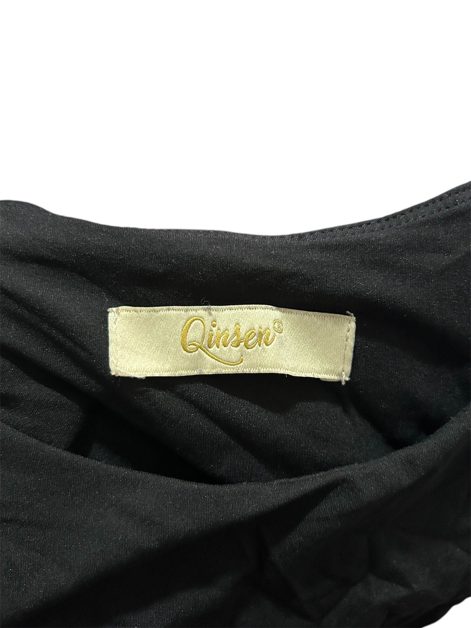 Blusa Negra Ajustada QINSEN - Imagen 3