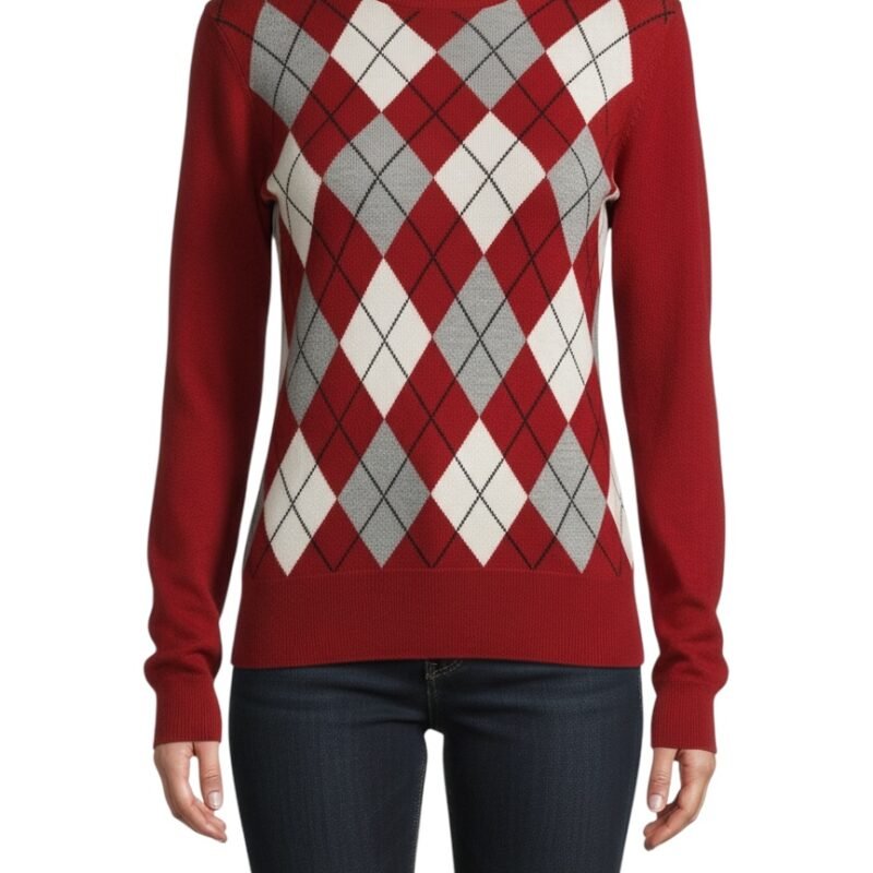 Suéter Argyle Rojo BANANA REPUBLIC