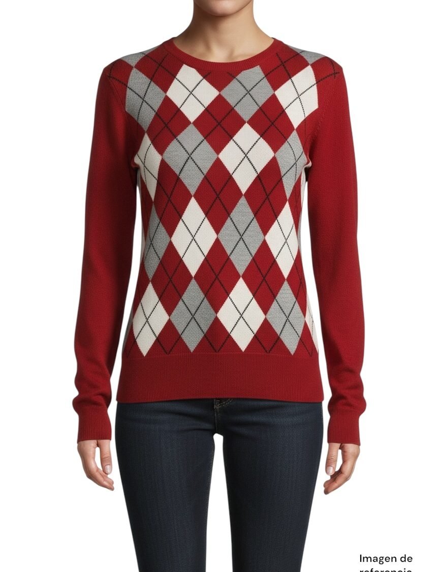 Suéter Argyle Rojo BANANA REPUBLIC
