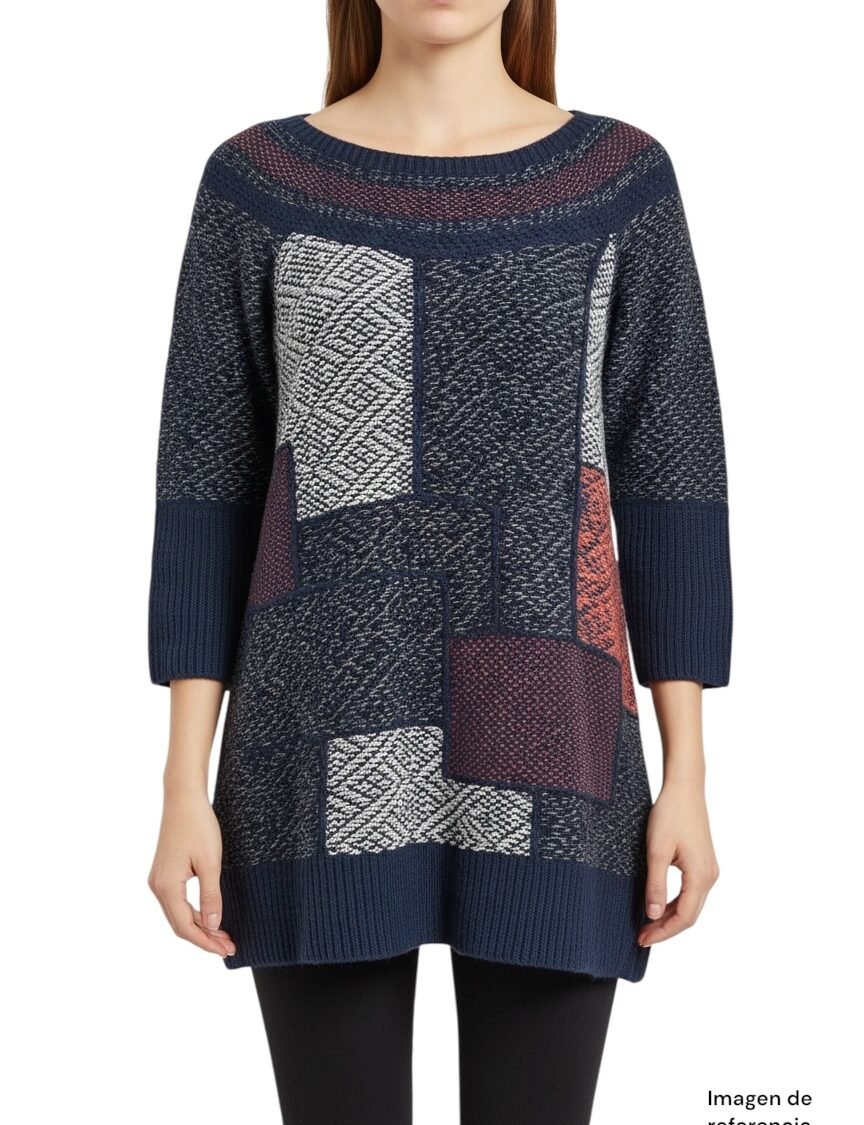 Suéter tejido patchwork FREE PEOPLE