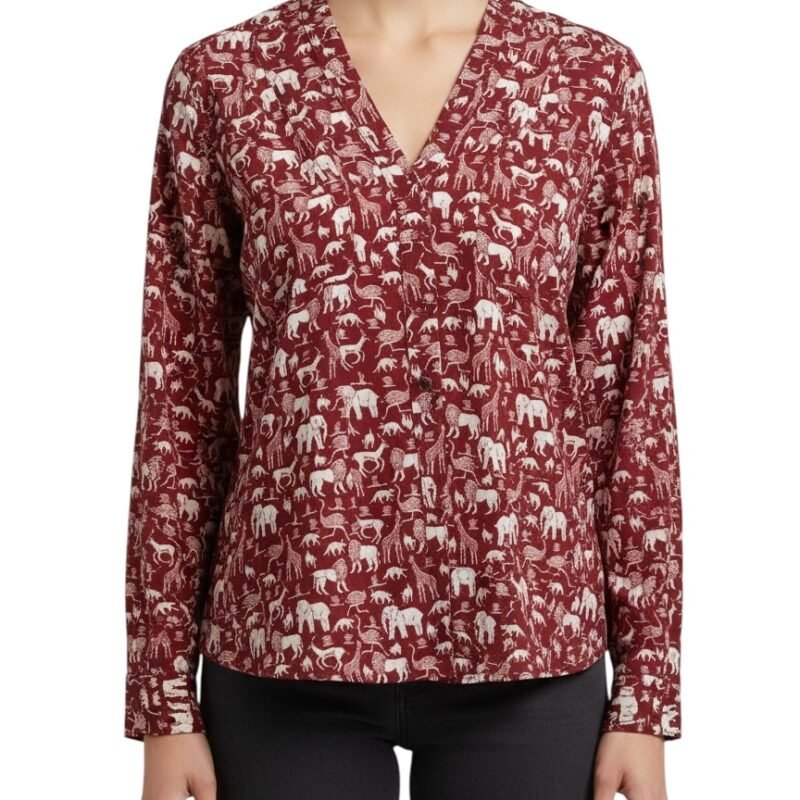 Blusa roja con animales MAEVE