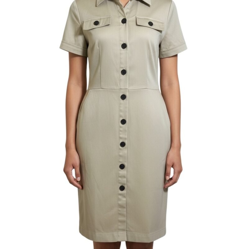 Vestido Beige Camisero VANHEUSEN