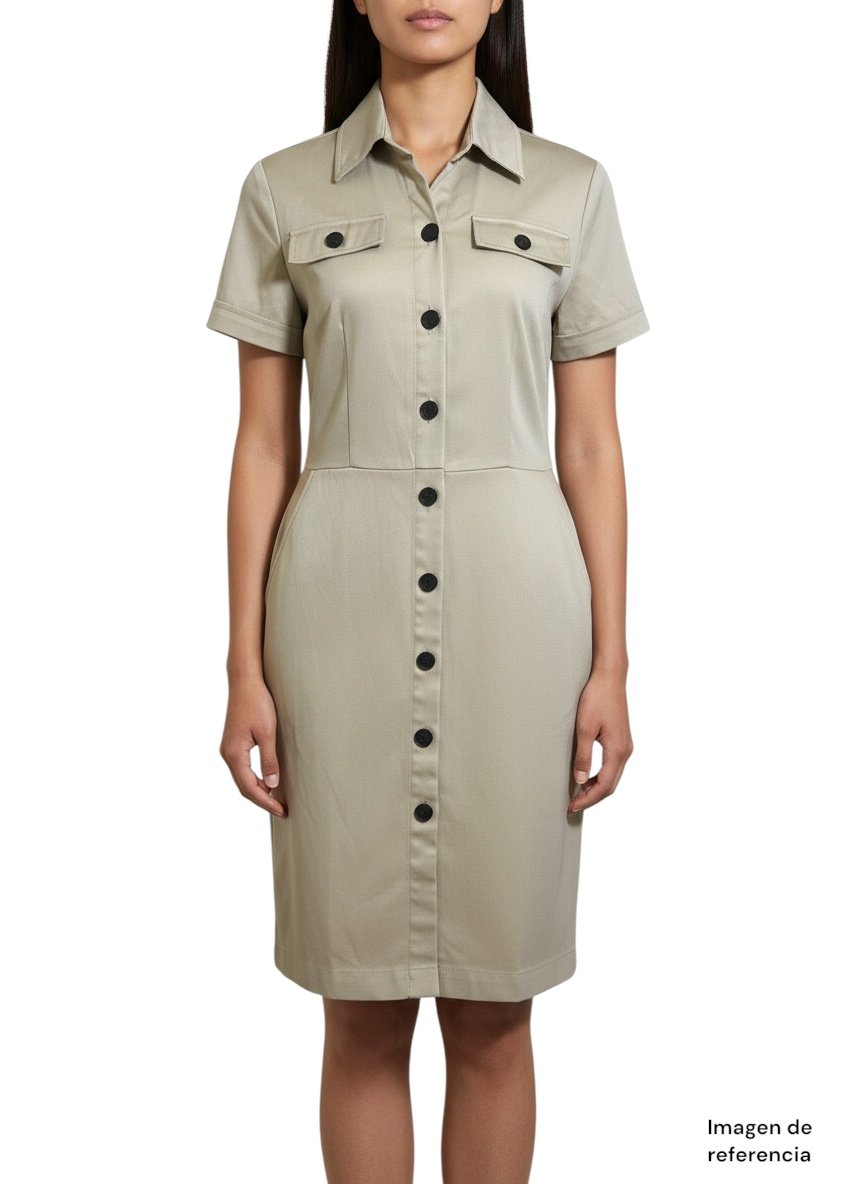 Vestido Beige Camisero VANHEUSEN