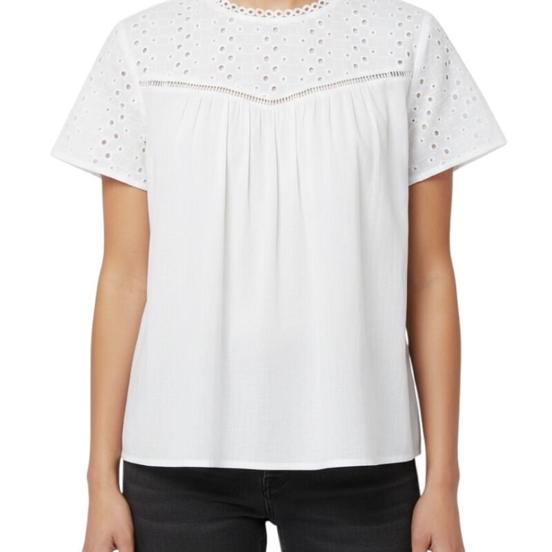 Blusa blanca calada