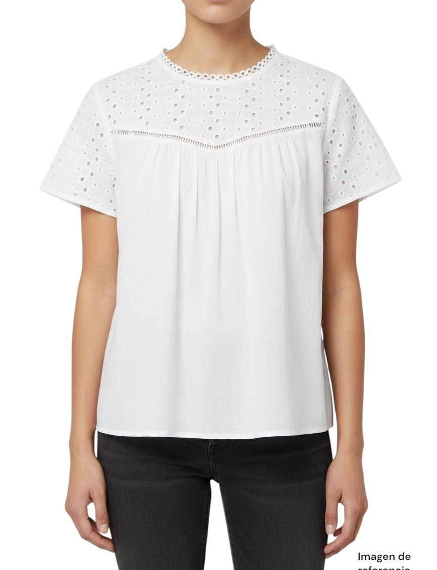 Blusa blanca calada