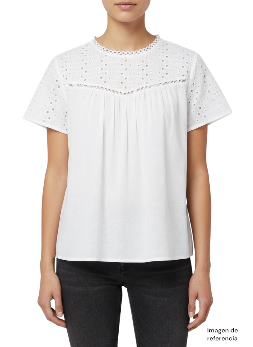 Blusa blanca calada