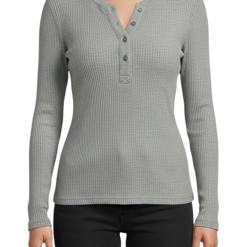 Blusa Henley Rib Knit AERIE