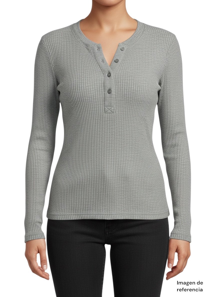 Blusa Henley Rib Knit AERIE