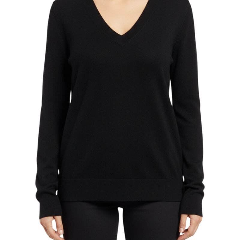 Suéter Negro Cuello V BANANA REPUBLIC