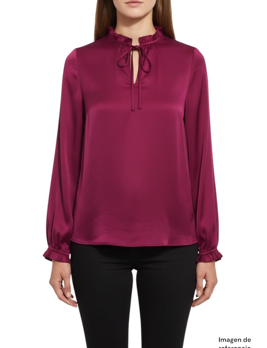 Blusa Satinada Fucsia LOFT