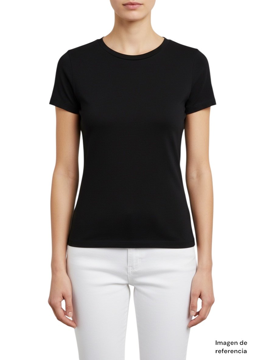 Blusa Negra Ajustada QINSEN