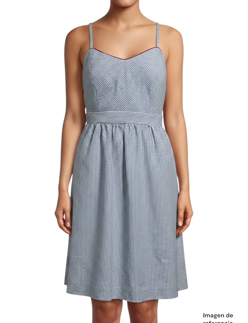 Vestido Celeste Tirantes R&K
