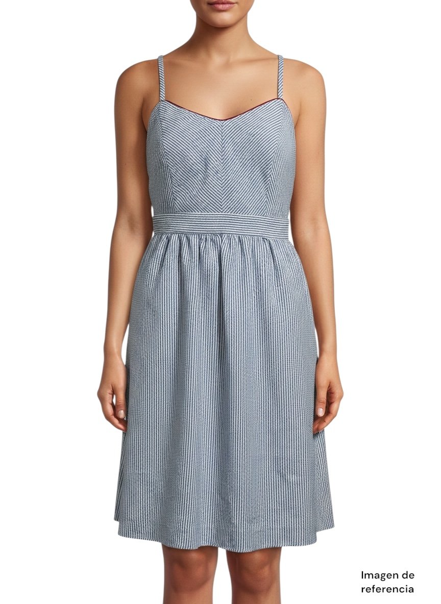 Vestido Celeste Tirantes R&K