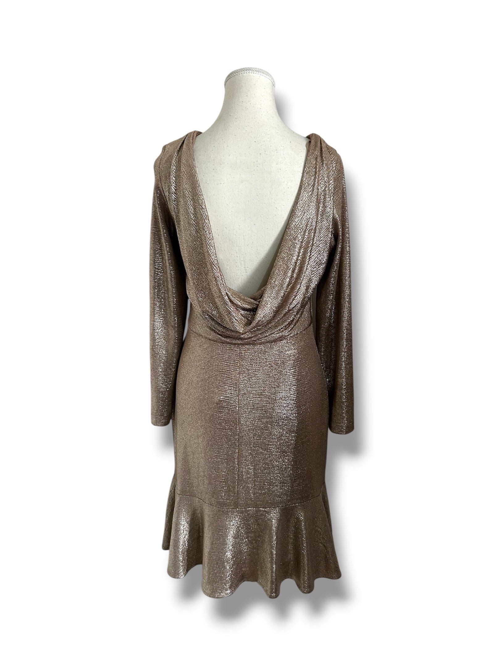 Vestido Dorado Elegante NIGHTWAY - Imagen 3