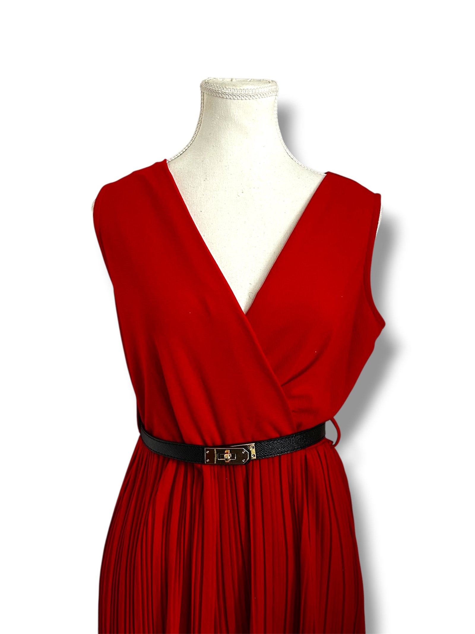 Enterizo Rojo Plisado BOLD & CHIC - Imagen 3