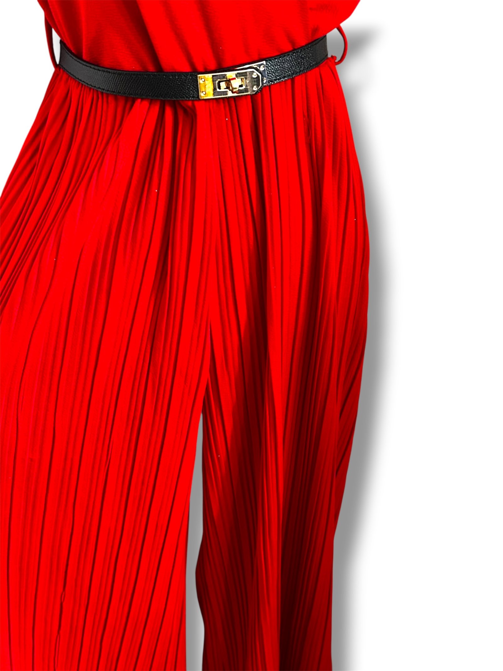 Enterizo Rojo Plisado BOLD & CHIC - Imagen 4