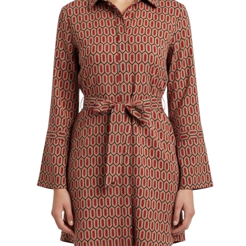 Vestido Estampado Geométrico BANANA REPUBLIC